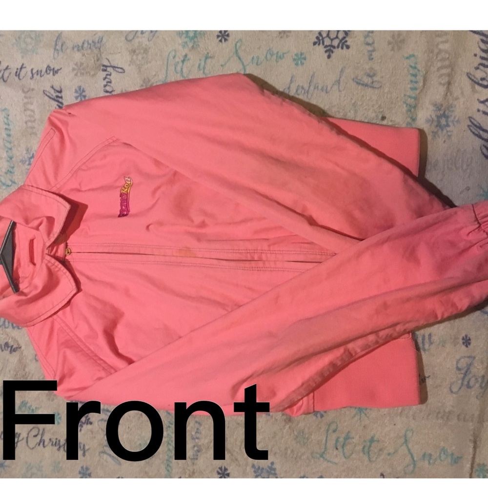 Pink woman ecko red jacket